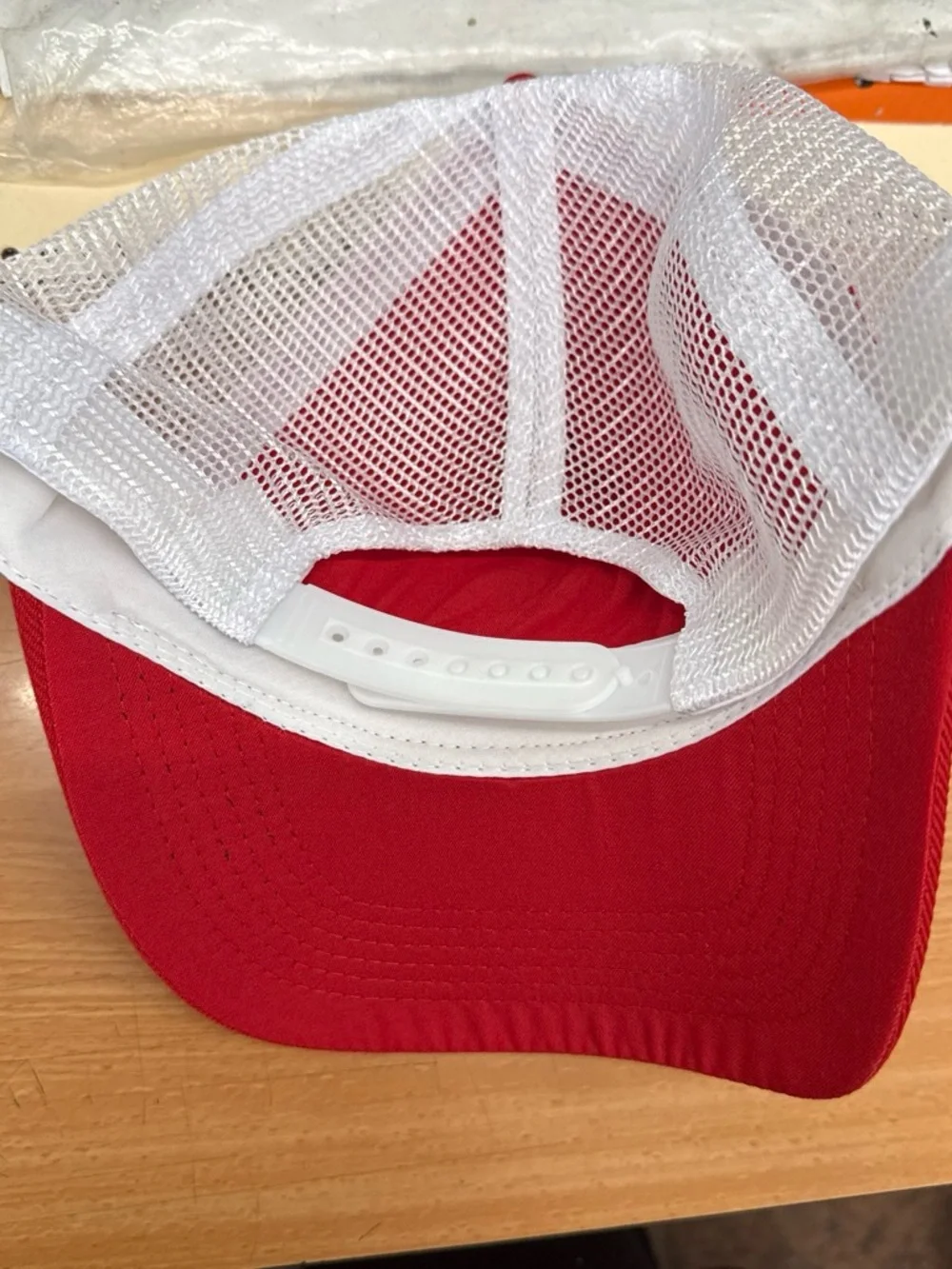 Red July 4th Anniversary Trucker Hat with American Flag